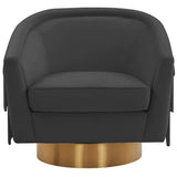 Flapper Swivel Chair, Black-Furniture - Chairs-High Fashion Home