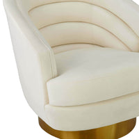 Canyon Swivel Chair, Cream - Furniture - Chairs - High Fashion Home