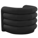 Curves Lounge Chair, Black-Furniture - Chairs-High Fashion Home