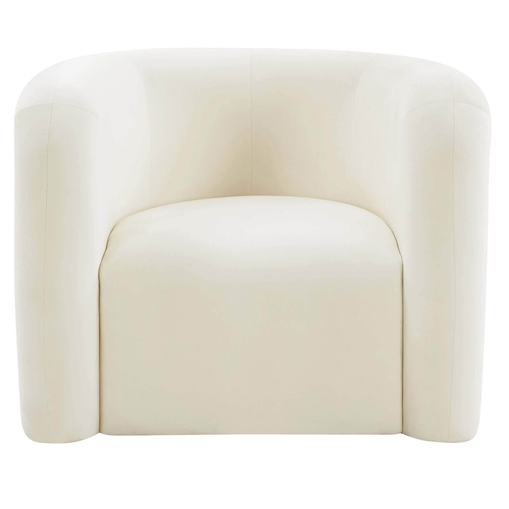 Curves Lounge Chair, Cream-Furniture - Chairs-High Fashion Home