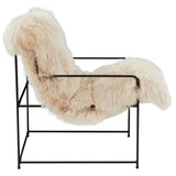 Kimi Sheepskin Chair, Natural-Furniture - Chairs-High Fashion Home
