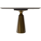 Taji Rectangular Dining Table, Gray/Gold Base-Furniture - Dining-High Fashion Home