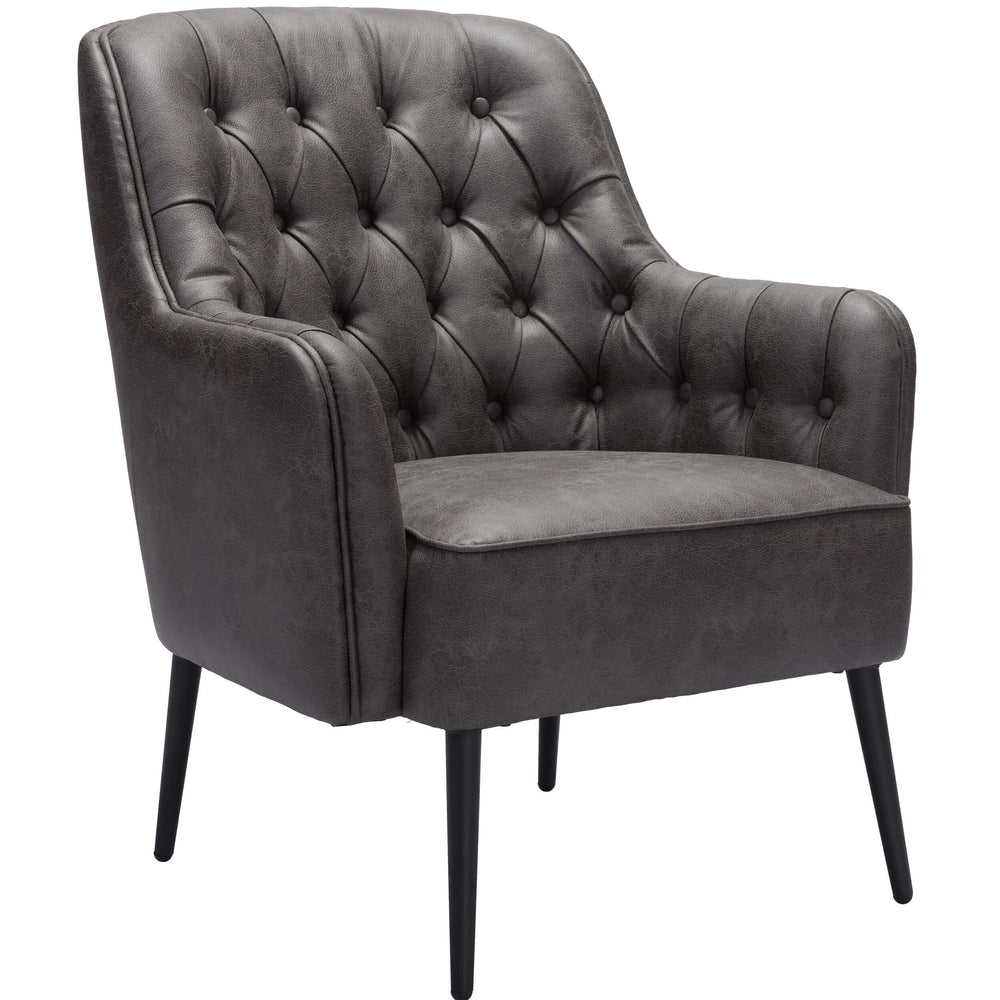 Tasmania Accent Chair, Vintage Black-Furniture - Chairs-High Fashion Home