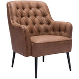 Tasmania Accent Chair, Vintage Brown-Furniture - Chairs-High Fashion Home