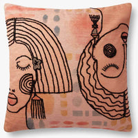 Loloi Terracotta Face Pillow, Multi-Accessories-High Fashion Home