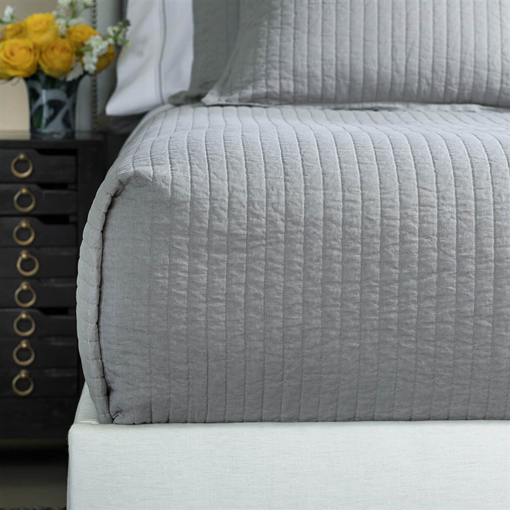 Tessa Quilted Coverlet, Grey-Accessories-High Fashion Home