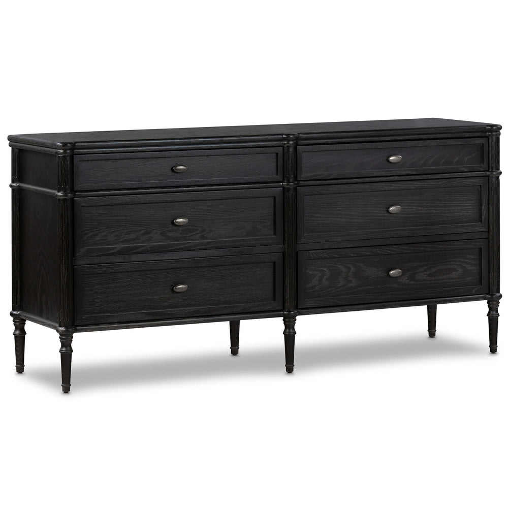 Toulouse 6 Drawer Dresser, Distressed Black – High Fashion Home