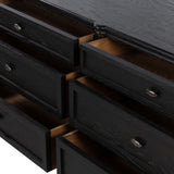 Toulouse 6 Drawer Dresser, Distressed Black-Furniture - Bedroom-High Fashion Home