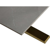 Toulouse Dining Table, Grey/Brushed Gold Base-Furniture - Dining-High Fashion Home
