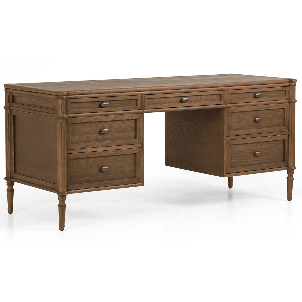 Toulouse Executive Desk, Toasted Oak High Fashion Home