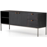 Trey Media Console, Black Poplar - Furniture - Accent Tables - High Fashion Home