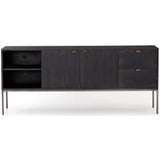 Trey Media Console, Black Poplar - Furniture - Accent Tables - High Fashion Home