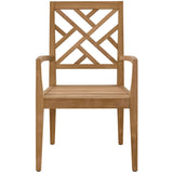 Chesapeake Fret Back Outdoor Arm Chair-Furniture - Chairs-High Fashion Home