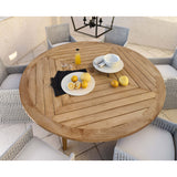 Chesapeake 80" Round Outdoor Dining Table-Furniture - Dining-High Fashion Home