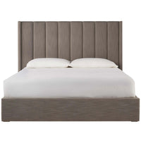 Modern Upholstered Shelter Queen Bed