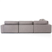Bloor RAF Sectional w/ Ottoman, Chess Pewter-Furniture - Sofas-High Fashion Home