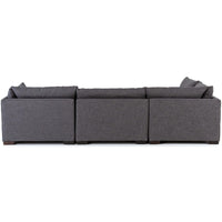 Westwood 4 Piece Sectional w/Ottoman, Bennett Charcoal-Furniture - Sofas-High Fashion Home