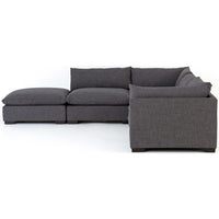 Westwood 4 Piece Sectional w/Ottoman, Bennett Charcoal-Furniture - Sofas-High Fashion Home