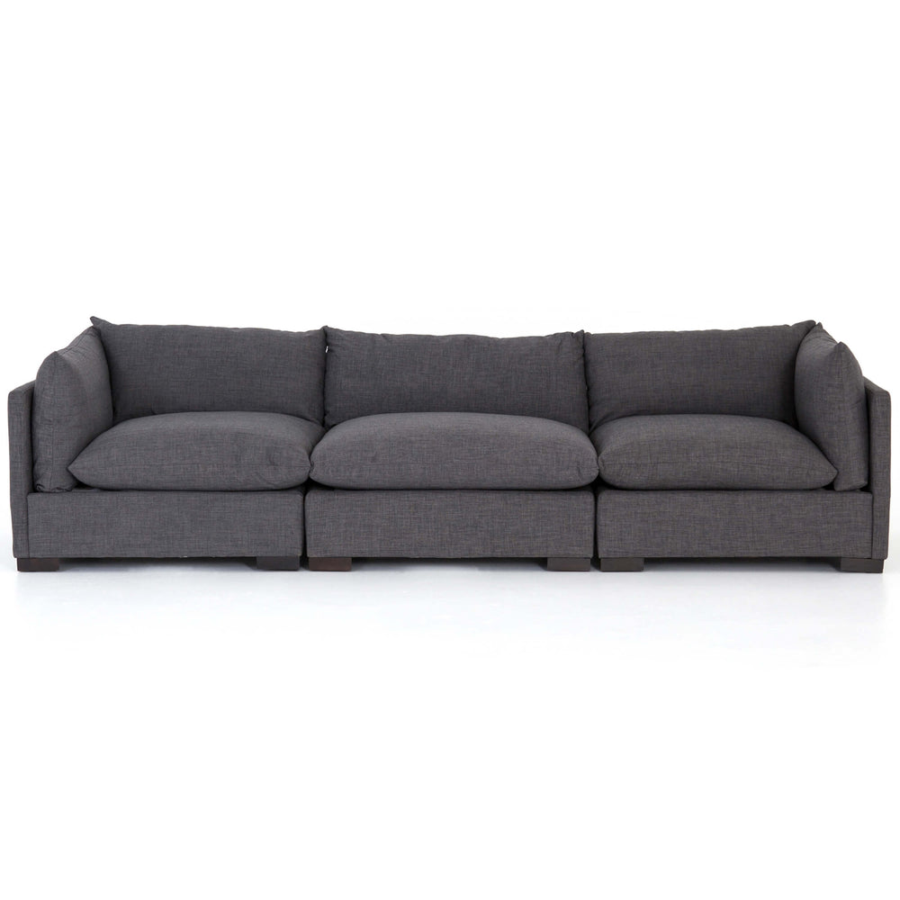 Westwood 3 Piece 117" Sectional, Bennett Charcoal-Furniture - Sofas-High Fashion Home