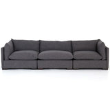 Westwood 3 Piece 117" Sectional, Bennett Charcoal-Furniture - Sofas-High Fashion Home