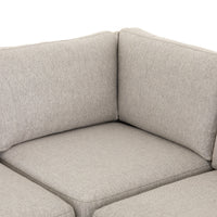 Colt 3-Piece Sectional w/ Ottoman, Aldred Silver-Furniture - Sofas-High Fashion Home