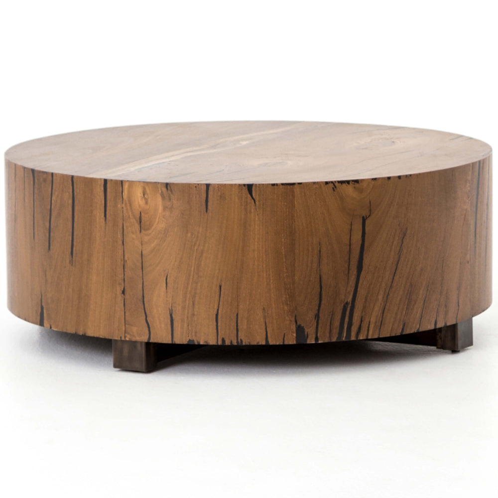 Hudson Round Coffee Table, Natural Yukas-Furniture - Accent Tables-High Fashion Home