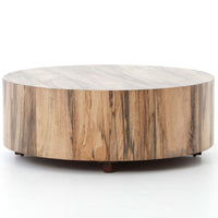 Hudson Round Coffee Table, Spalted Primavera-Furniture - Accent Tables-High Fashion Home