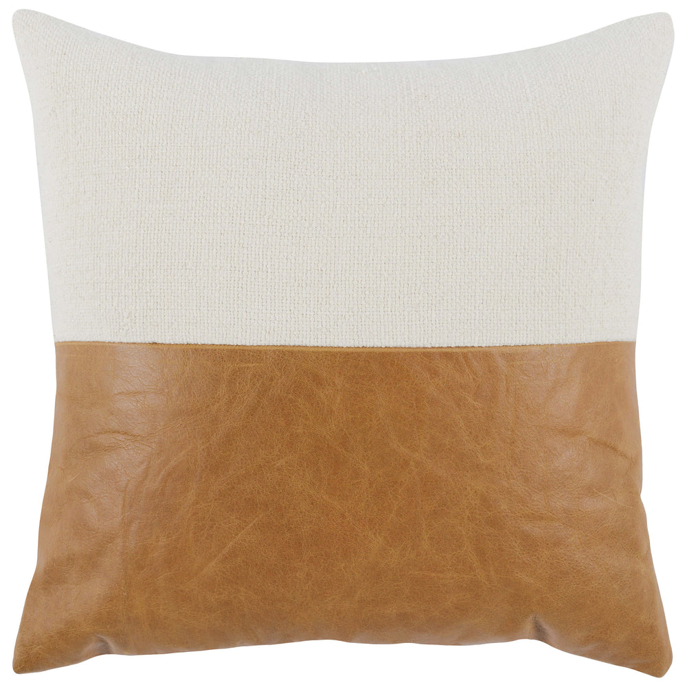 Canyon Pillow, Ivory/Chestnut-High Fashion Home