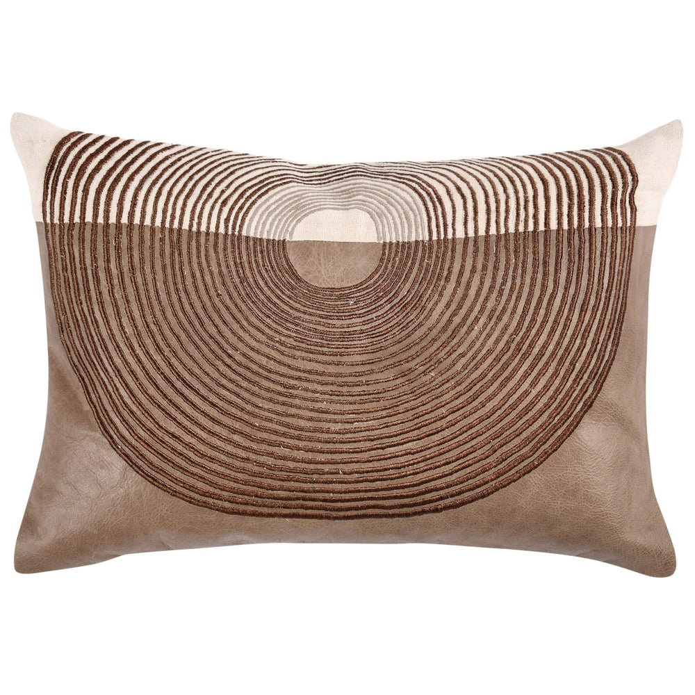 Granville Lumbar Pillow, Sandstorm Taupe/Gold-Accessories-High Fashion Home