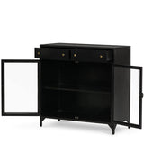 Shadow Box Small Cabinet, Black-High Fashion Home