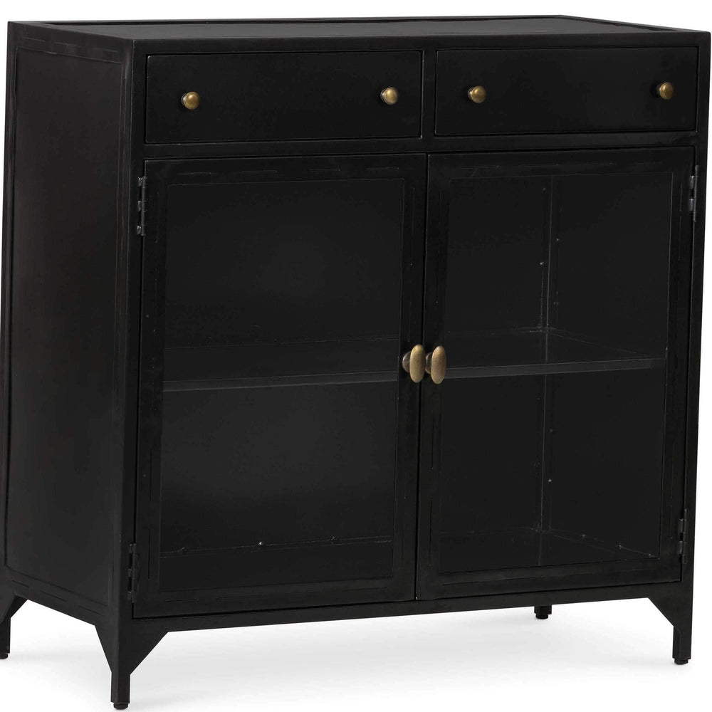Shadow Box Small Cabinet, Black-Furniture - Storage-High Fashion Home
