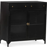 Shadow Box Small Cabinet, Black-Furniture - Storage-High Fashion Home