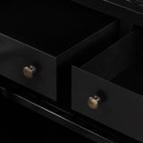 Shadow Box Media Console, Black-High Fashion Home