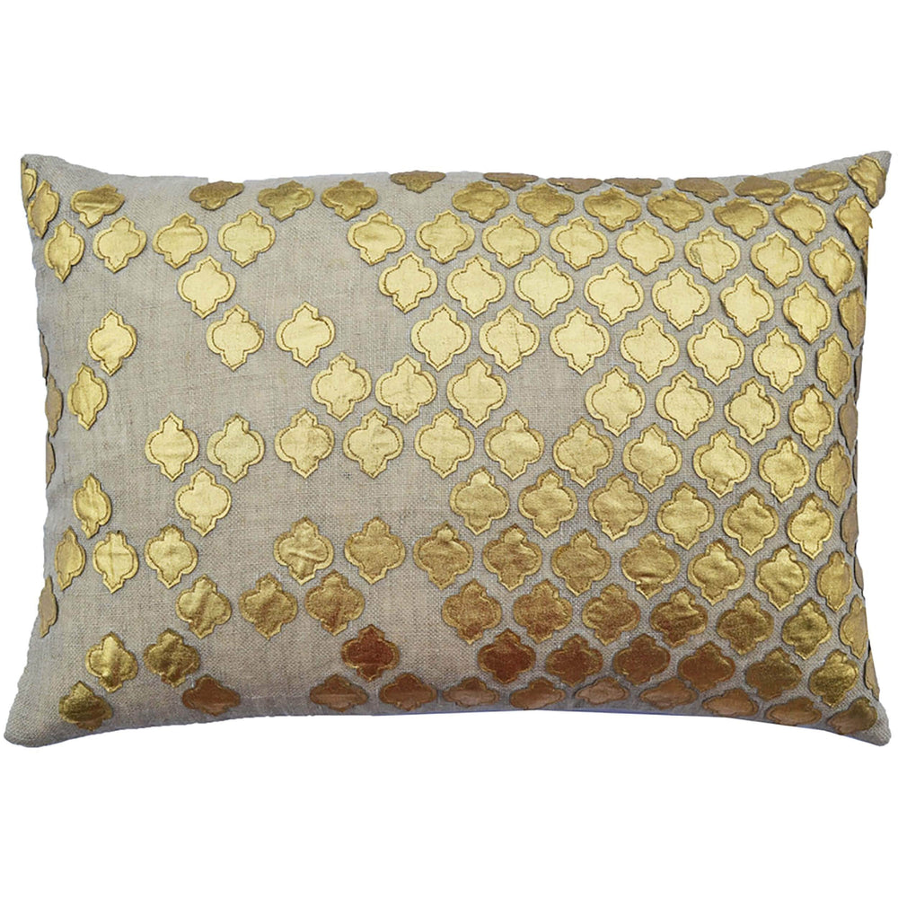 Cloud 9 Verona Lumbar Pillow, Gold - Accessories - High Fashion Home