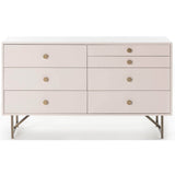 Van 7 Drawer Dresser, Matte Alabaster-Furniture - Storage-High Fashion Home