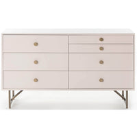 Van 7 Drawer Dresser, Matte Alabaster-Furniture - Storage-High Fashion Home