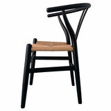 Ventana Dining Chair, Black/Natural, Set of 2