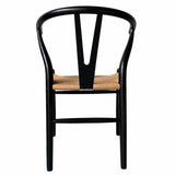 Ventana Dining Chair, Black/Natural, Set of 2