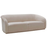 Yara Pleated Sofa, Cream - Furniture - Sofas - High Fashion Home