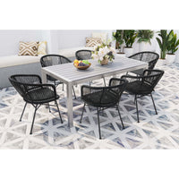 Zaragoza Outdoor Dining Chair, Black, Set of 2-Furniture - Dining-High Fashion Home