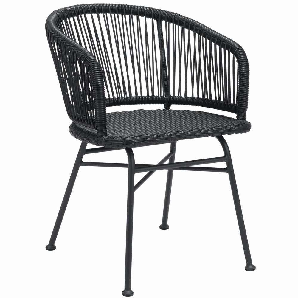 Zaragoza Outdoor Dining Chair, Black, Set of 2-Furniture - Dining-High Fashion Home
