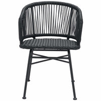 Zaragoza Outdoor Dining Chair, Black, Set of 2-Furniture - Dining-High Fashion Home