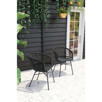 Zaragoza Outdoor Dining Chair, Black, Set of 2-Furniture - Dining-High Fashion Home