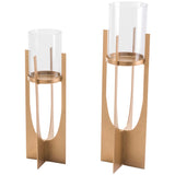 Equis Candleholder, Gold - Accessories - High Fashion Home