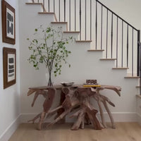 Cypress Root Console Table, White Wash