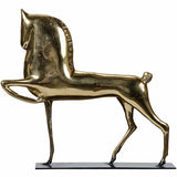 Horse on Stand, Brass - Accessories - High Fashion Home