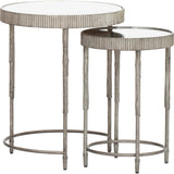 Accent Nesting Tables, Silver (Set of 2) - Furniture - Accent Tables - High Fashion Home