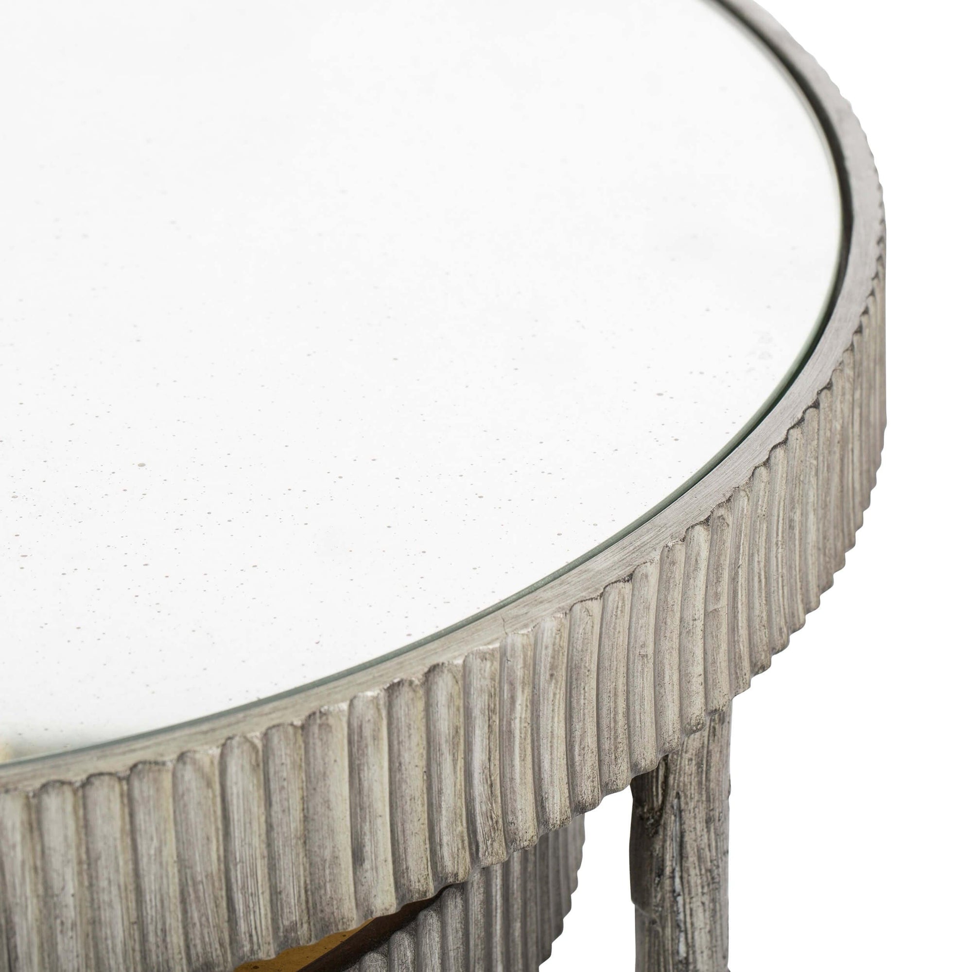 Accent Nesting Tables, Silver, Set of 2 High Fashion Home