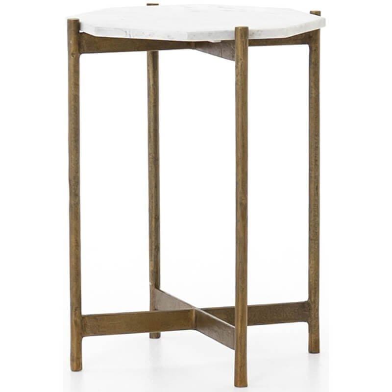 Adair Side Table, Raw Brass - Furniture - Accent Tables - High Fashion Home