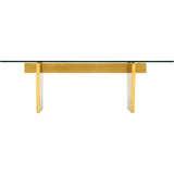 Aiden Glass Top Dining Table - Modern Furniture - Dining Table - High Fashion Home